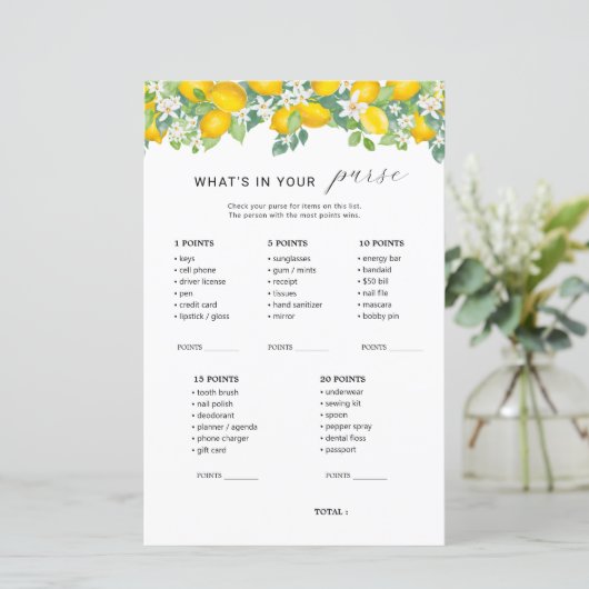 Citrus Lemon Was ist in deinem Handschuhspiel? (Stehend Vorderseite)