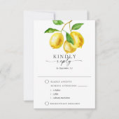 Citrus Lemon Wasserfarbe Wahl RSVP Karte (Vorderseite)