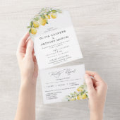 Citrus Lemon Wedding All in One Invitation Einladung (Abreißtisch)