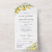 Citrus Lemon Wedding All in One Invitation Einladung (Innen)