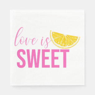 Citrus Lemon Wedding Brautparty Boho Pink Serviette