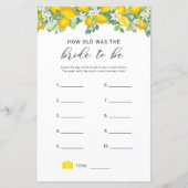 Citrus Lemon wie alt war das Brautspiel (Vorderseite)