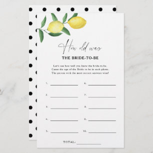 Citrus lemon - Wie alt war die Braut, um Wild zu w