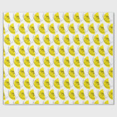 Citrus Lemon Wrapping Paper Geschenkpapier (Flach)