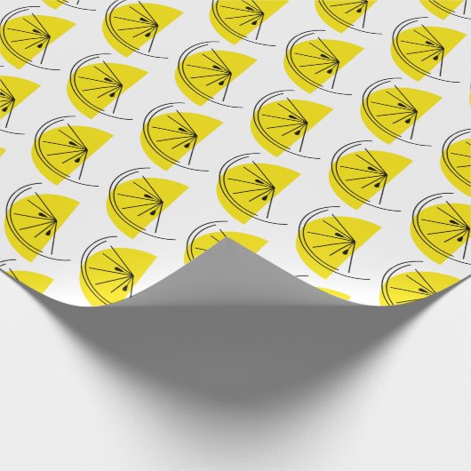 Citrus Lemon Wrapping Paper Geschenkpapier (Ecke)