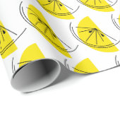 Citrus Lemon Wrapping Paper Geschenkpapier (Rolleneckpunkt)