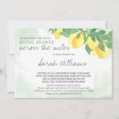 Citrus Lemons Brautparty by Mail Mint Wash Einladung (Vorderseite)