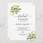 Citrus Lemons Bridal Shower Einladung (Vorne/Hinten)