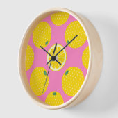 Citrus Lemons Fun Round Uhr (Winkel)