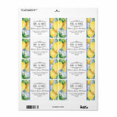 Citrus Lemons Greenerity Wreath Blue und White Til (Vorne)