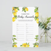 Citrus Lemons nennen das Baby Animals Game (Stehend Vorderseite)