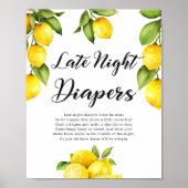 Citrus Lemons Spate Night Diapers Spiel-Zeichen Poster (Vorne)
