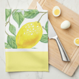 Citrus Lemons und grüne Blätter Küche Geschirrtuch