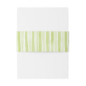 Citrus Lime Green Stripe Modern Wedding Einladungsbanderole (Rückseitenbeispiel)