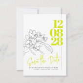 Citrus Limon Blüte Foto Hochzeit speichern Sie das Save The Date (Vorderseite)
