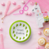 Citrus Limon Circle Happy Birthday Pappteller (Party)