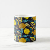 Citrus Limon lemon Doodle Hand gezeichnet Muster r Kaffeetasse (Mittel)