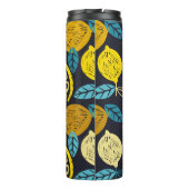 Citrus Limon lemon Doodle Hand gezeichnet Muster r Thermosbecher (Rückseite)
