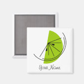 Citrus Limon Name Magnetquadrat Magnet (Vorderseite/Rückseite)