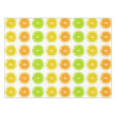 Citrus Limon, Orange und Lemon Polka Dot Slices Tischdecke (Vorderseite (Horizontal))