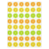Citrus Limon, Orange und Lemon Polka Dot Slices Tischdecke (Vorderseite)