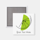 Citrus Limon Text Magnetquadrat Magnet (Vorderseite/Rückseite)