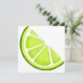 Citrus Limon Wedge Slice Karte (Stehend Vorderseite)