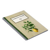 Citrus Limonium Illustration Personalisiert Comp Notizblock (Rechte Seite)