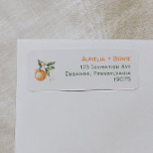 Citrus Little Cutie Baby Shower Return Address