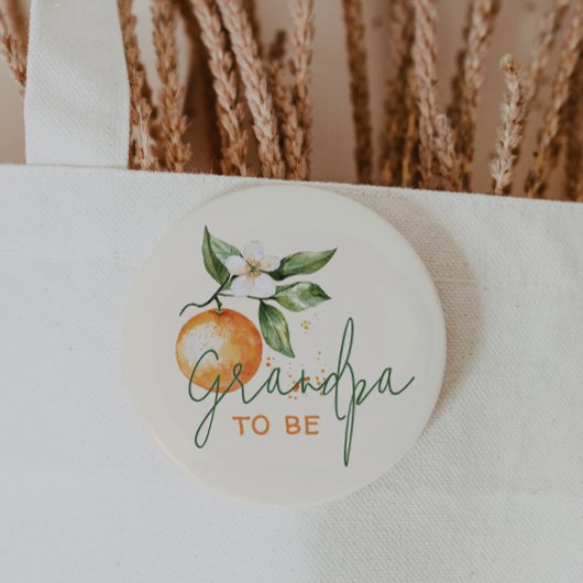Citrus Little Cutie Babyparty Opa wird Button