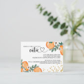 Citrus Little Süsse Baby Shower Book Request Cards Begleitkarte (Stehend Vorderseite)