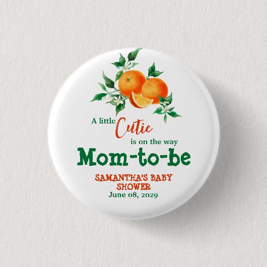 Citrus Little Süsse Botanical Orange Babydusche C Button (Vorderseite)