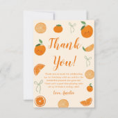 Citrus Little Süsse Geburtstag Foto Dankeskarte (Vorderseite)