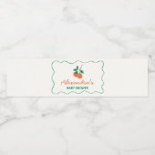 Citrus Little Süsse Moderne Babydusche Wasserflaschenetikett (Einzelnes Label)