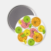 Citrus-Magnet rund Magnet (Vorderseite/Rückseite)