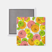 Citrus-Magnetquadrat Magnet (Vorderseite/Rückseite)