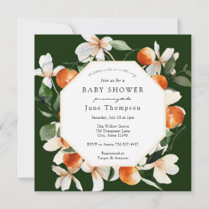Citrus & Magnolia Baby Shower Einladung
