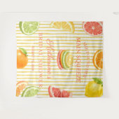 Citrus Main Squeeze Brautdusche Kulisse Wandteppich (Vorderseite (Horizontal))