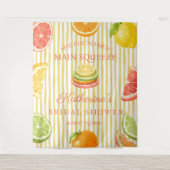 Citrus Main Squeeze Brautdusche Kulisse Wandteppich (Vorderseite)
