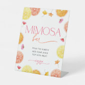 Citrus Main Squeeze Brautparty Mimosa Bar Sign Sockelschild (Vorderseite)