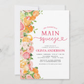 Citrus Main Squeeze Brautparty Orange Einladung (Vorderseite)