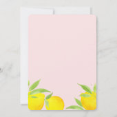 Citrus Main Squeeze Bridal Dusche Einladung (Rückseite)