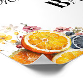 Citrus Main Squeeze margarita Bar Brautparty Poster (Ecke)