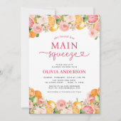 Citrus Main Squeeze QR-Brautparty Einladung (Vorderseite)