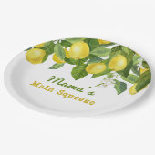 Citrus Main Squeeze Sweetie Lemon Baby Dusche Pappteller (Schrägansicht)