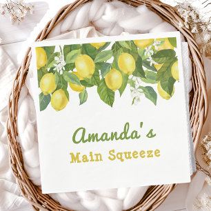 Citrus Main Squeeze Sweetie Lemon Baby Dusche Serviette