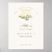 Citrus Mama's Squeeze Bow Welcome Baby Shower  Poster (Vorne)