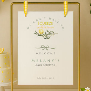 Citrus Mama's Squeeze Bow Willkommen Baby Shower Poster