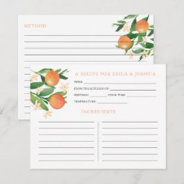 Citrus Mandarin Charcoal Black Matching Dusche Einladung