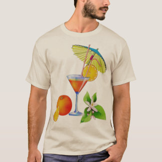 Citrus Martini Getränk-Illustration - Strandcockta T-Shirt